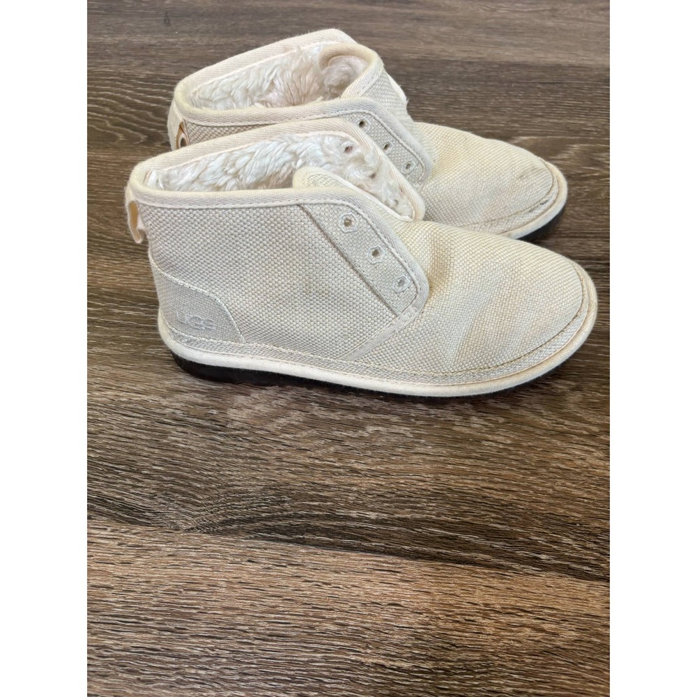 UGG Chukka‎ Booties Cozy Lined Canvas Casual Shoes Neutral Color Size 6
